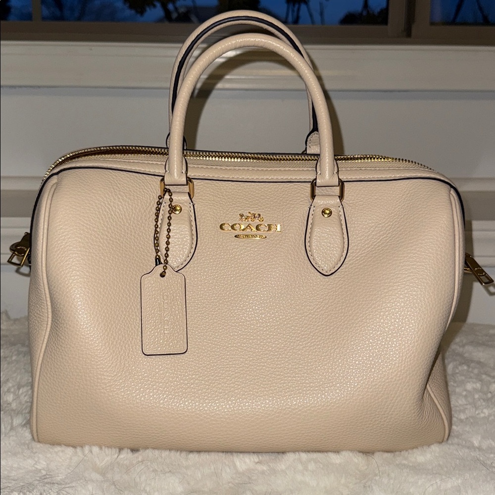 Coach Ivory Rowan - large Leather Satchel